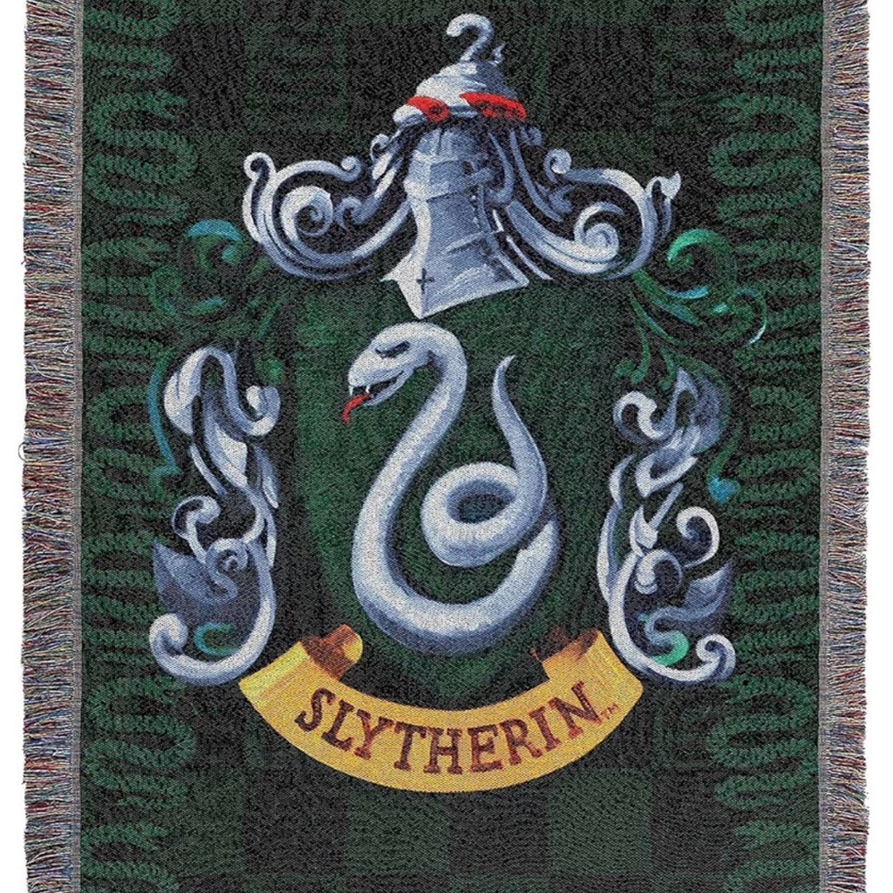 Sold- Slytherin Crest Woven Throw Blanket - Harry Potter